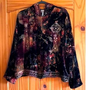 Chico burnout velvet jacket